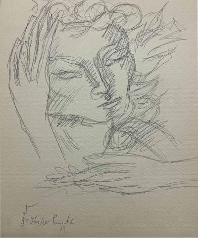 Frederico Cantu 1955 Federico Cant Art Drawing Set of Six Sheets Pencil on Paper Mexico