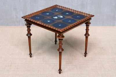 Frederik St rmose Sculptural Frederik St rmose Side Table Hand Decorated Tile Top Denmark 1930s