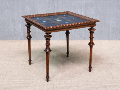 Frederik St rmose Sculptural Frederik St rmose Side Table Hand Decorated Tile Top Denmark 1930s