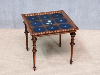 Frederik St rmose Sculptural Frederik St rmose Side Table Hand Decorated Tile Top Denmark 1930s
