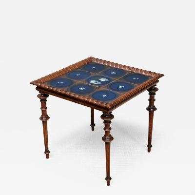 Frederik St rmose Sculptural Frederik St rmose Side Table Hand Decorated Tile Top Denmark 1930s