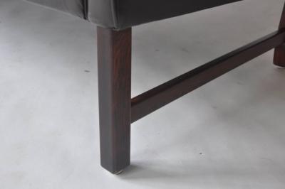 Fredrik A Kayser Fredrik Kayser Leather and Rosewood Sofa