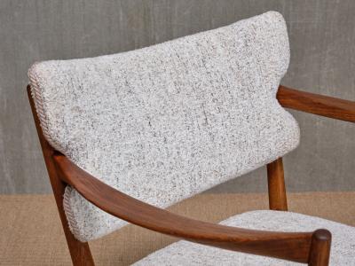 Fredrik Kayser Adolf Relling Fredrik Kayser Fireplace Armchair in Oak Dokka Norway 1958