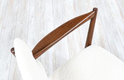 Fredrik Kayser Adolf Relling Fredrik Kayser Kaminstolen African Teak Wool Lounge Chairs