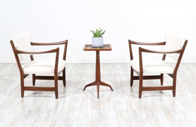 Fredrik Kayser Fredrik Kayser Adolf Relling Kaminstolen African Teak Wool Lounge Chairs
