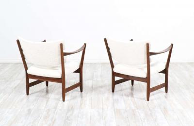 Fredrik Kayser Fredrik Kayser Adolf Relling Kaminstolen African Teak Wool Lounge Chairs