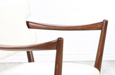 Fredrik Kayser Fredrik Kayser Adolf Relling Kaminstolen African Teak Wool Lounge Chairs