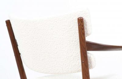 Fredrik Kayser Fredrik Kayser Adolf Relling Kaminstolen African Teak Wool Lounge Chairs