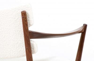 Fredrik Kayser Fredrik Kayser Adolf Relling Kaminstolen African Teak Wool Lounge Chairs