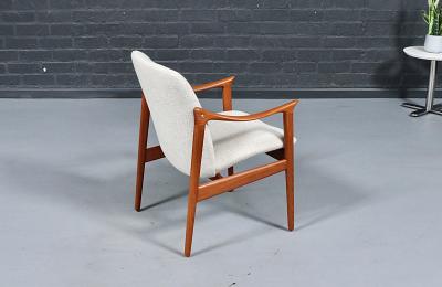 Fredrik Kayser Fredrik Kayser Sculpted Teak Armchair for Vatne Mobelfabrikk