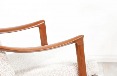 Fredrik Kayser Fredrik Kayser Sculpted Teak Lounge Chair for Vatne Mobelfabrikk