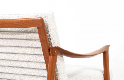Fredrik Kayser Fredrik Kayser Sculpted Teak Lounge Chair for Vatne Mobelfabrikk