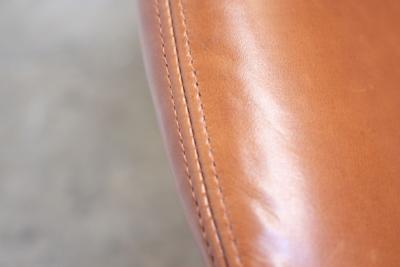 Fredrik Kayser Vintage Norwegian Modern Loveseat in Leather and Teak by Fredrik Kayser