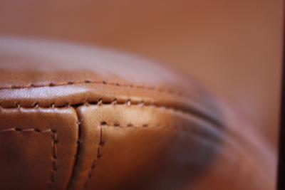 Fredrik Kayser Vintage Norwegian Modern Loveseat in Leather and Teak by Fredrik Kayser