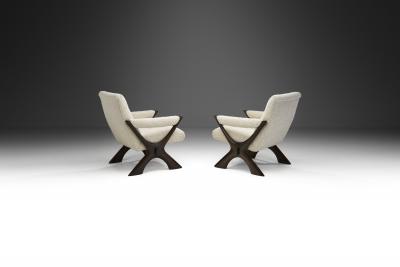 Fredrik Schriever Abeln Rare Fredrik Schriever Abeln Pair of Condor Armchairs Sweden 1960s