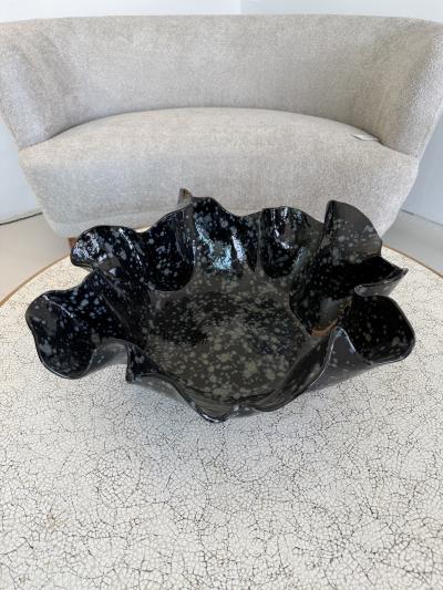 Free form organic shaped Ceramic bowl Made By Aram C Stamped Aram C 
