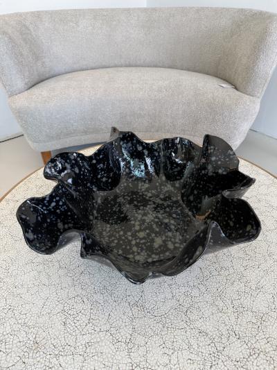 Free form organic shaped Ceramic bowl Made By Aram C Stamped Aram C 