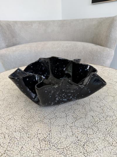 Free form organic shaped Ceramic bowl Made By Aram C Stamped Aram C 