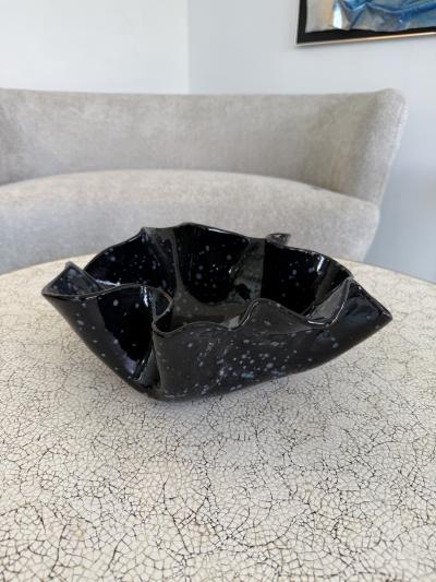 Free form organic shaped Ceramic bowl Made By Aram C Stamped Aram C 