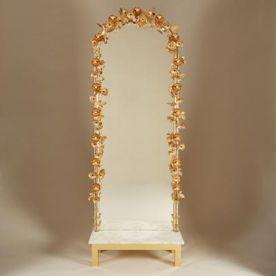 Free standing Gracie flower light mirror