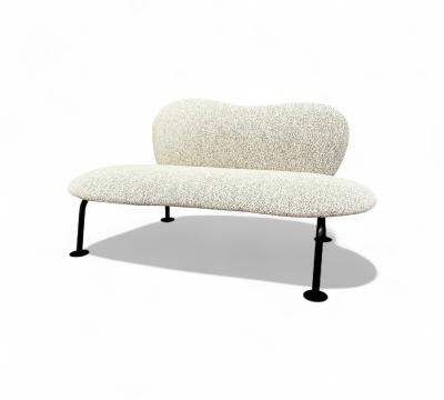 Freijo Moveis Loveseat with Organic Shape in Iron Boucle Freijo Moveis 1950s Lot 671A