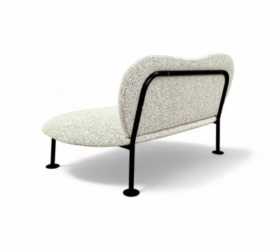 Freijo Moveis Loveseat with Organic Shape in Iron Boucle Freijo Moveis 1950s Lot 671A