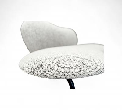 Freijo Moveis Loveseat with Organic Shape in Iron Boucle Freijo Moveis 1950s Lot 671A