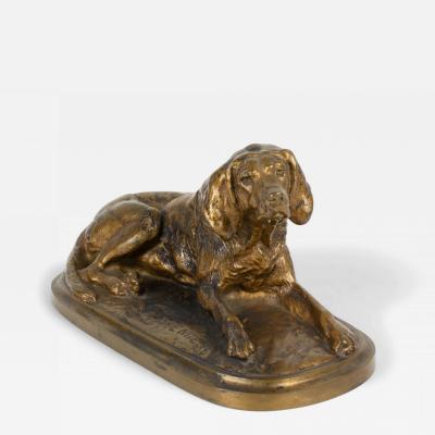 Fremiet Bronze Reclining Dog