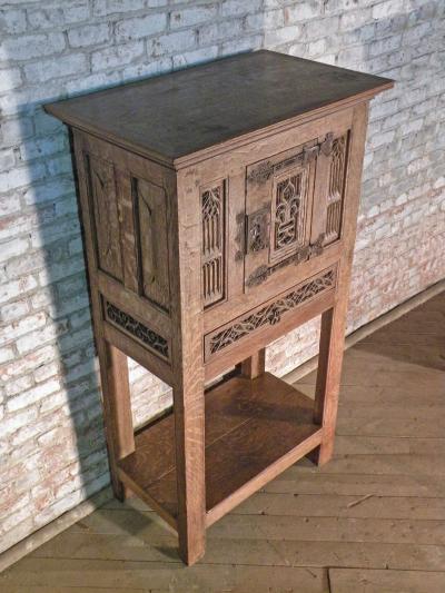 French 16th and 19th Century Gothic Freestanding Oak Cabinet