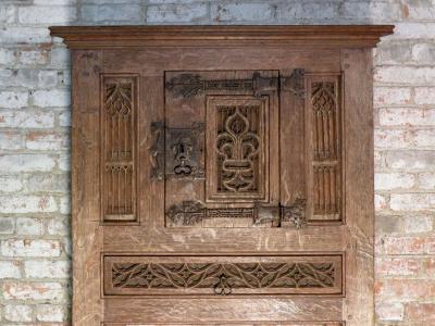 French 16th and 19th Century Gothic Freestanding Oak Cabinet