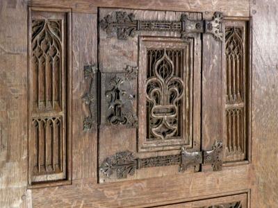 French 16th and 19th Century Gothic Freestanding Oak Cabinet
