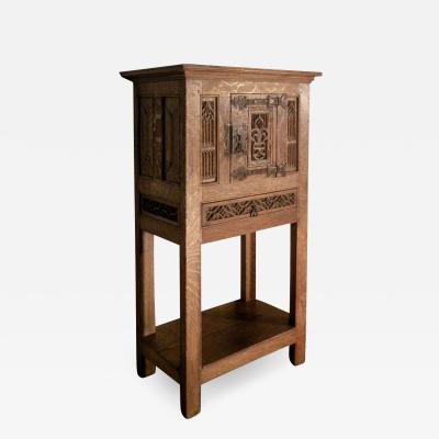 French 16th and 19th Century Gothic Freestanding Oak Cabinet