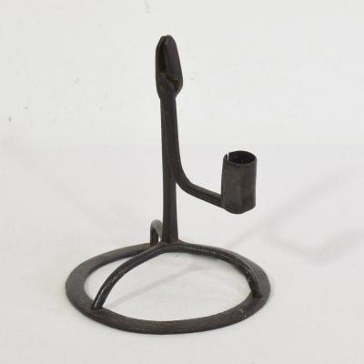 French 17 18th Century Hand Forged Iron Candleholder