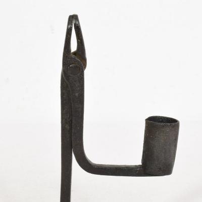French 17 18th Century Hand Forged Iron Candleholder