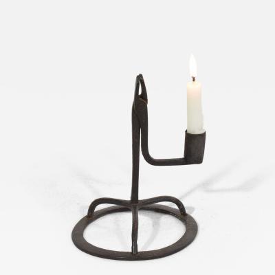 French 17 18th Century Hand Forged Iron Candleholder