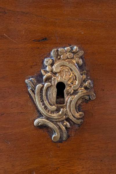 French 1740s Louis XV Two Drawer Commode with Carved Apron and Cabriole Legs