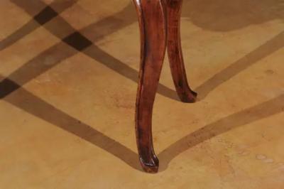 French 1750s Period Louis XV Walnut Console Table with Serpentine Front