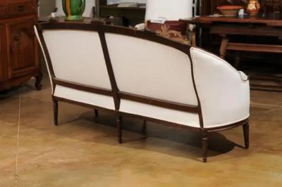 French 1780s Louis XVI Period Walnut Canap en Corbeille