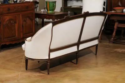 French 1780s Louis XVI Period Walnut Canap en Corbeille