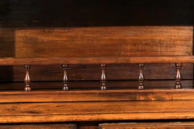 French 1790s Louis XV Style Cherry Vaisselier with Baluster Adorned Shelves