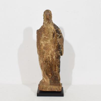 French 17th Century Baroque Wooden Madonna with Child