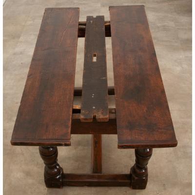 French 17th Century Solid Oak Extending Dining Table