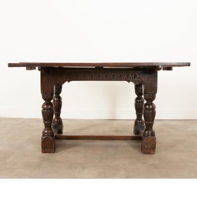French 17th Century Solid Oak Extending Dining Table