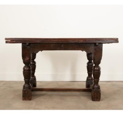 French 17th Century Solid Oak Extending Dining Table