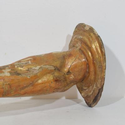 French 17th century Baroque Carved Gildwood Arm Wall Sconce Candle Holder