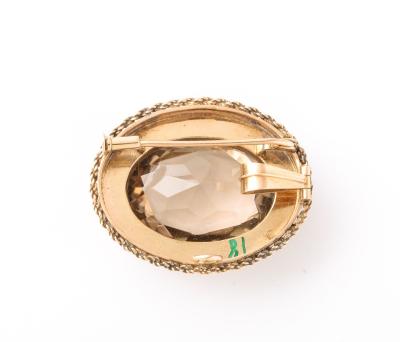 French 18 k Topaz Pendant