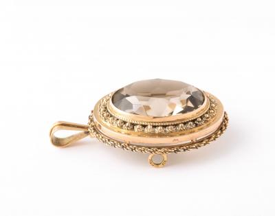 French 18 k Topaz Pendant