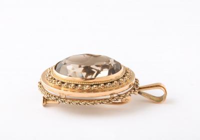 French 18 k Topaz Pendant
