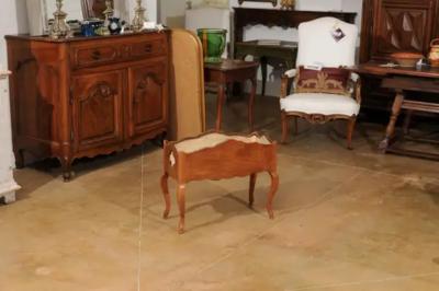 French 1850s Louis XV Style Cherry Planter with Quatrefoil Motifs and T le Liner