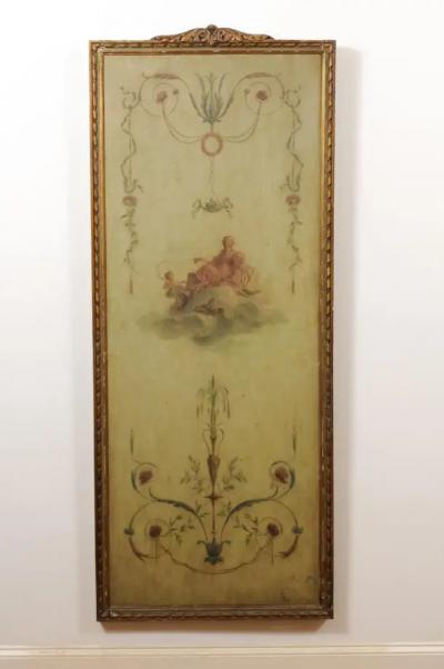 French 1850s Napol on III Framed Architectural Panel with Allegory of the Arts